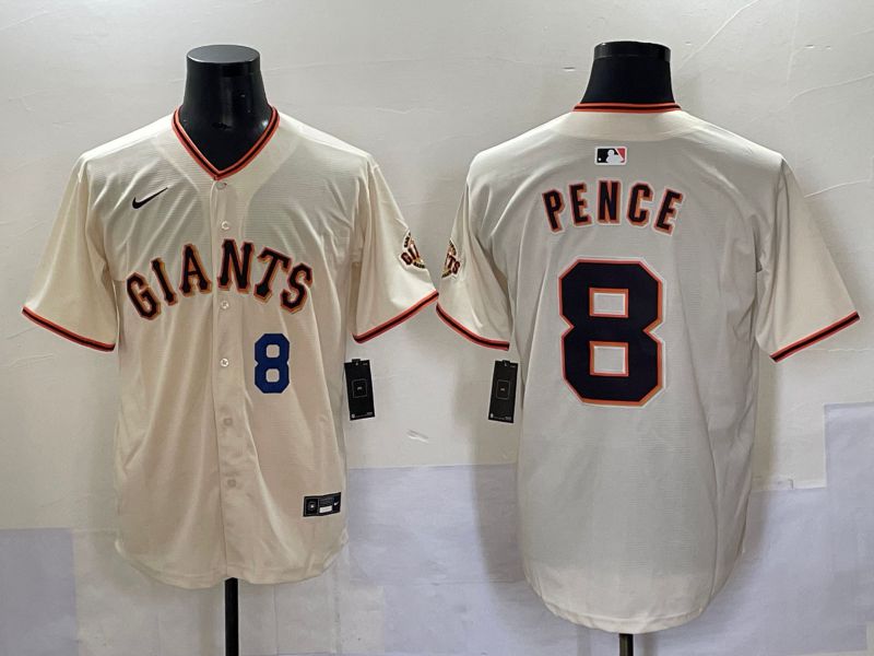 Men 2025 San Francisco Giants #8 Pence Cream Game Nike MLB Jersey style 4->san francisco giants->MLB Jersey